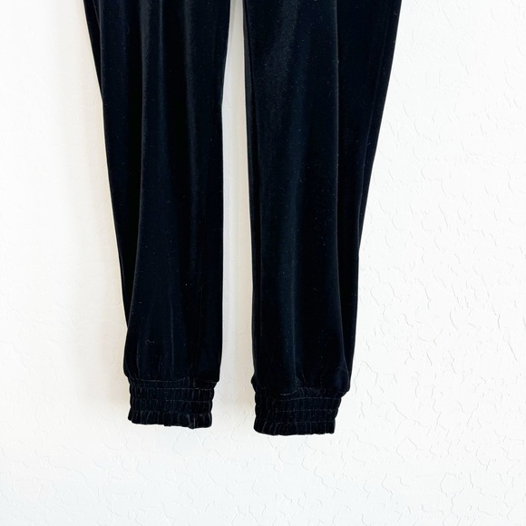 NEW Commando Women's Velvet Jogger Pants Black Pull-On Elastic Waist Pockets Med - Picture 4 of 7